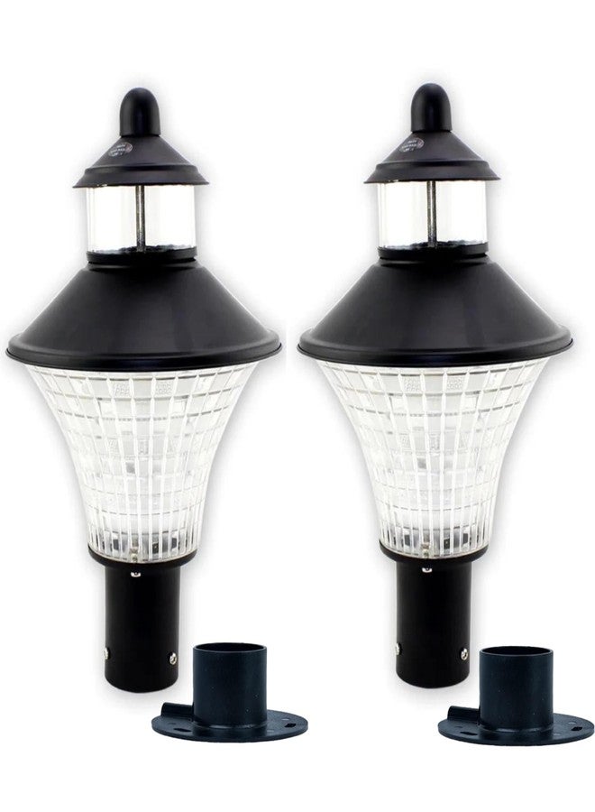 INVENTAA New FABULA LH Gate Light for Home Gate Waterproof (Matt Black) IP65 Unbreakable SS Finish Outdoor Gate Lights for Garden | Gate Lamps for Outdoor Home Waterproof (Set of 2) - Image 1